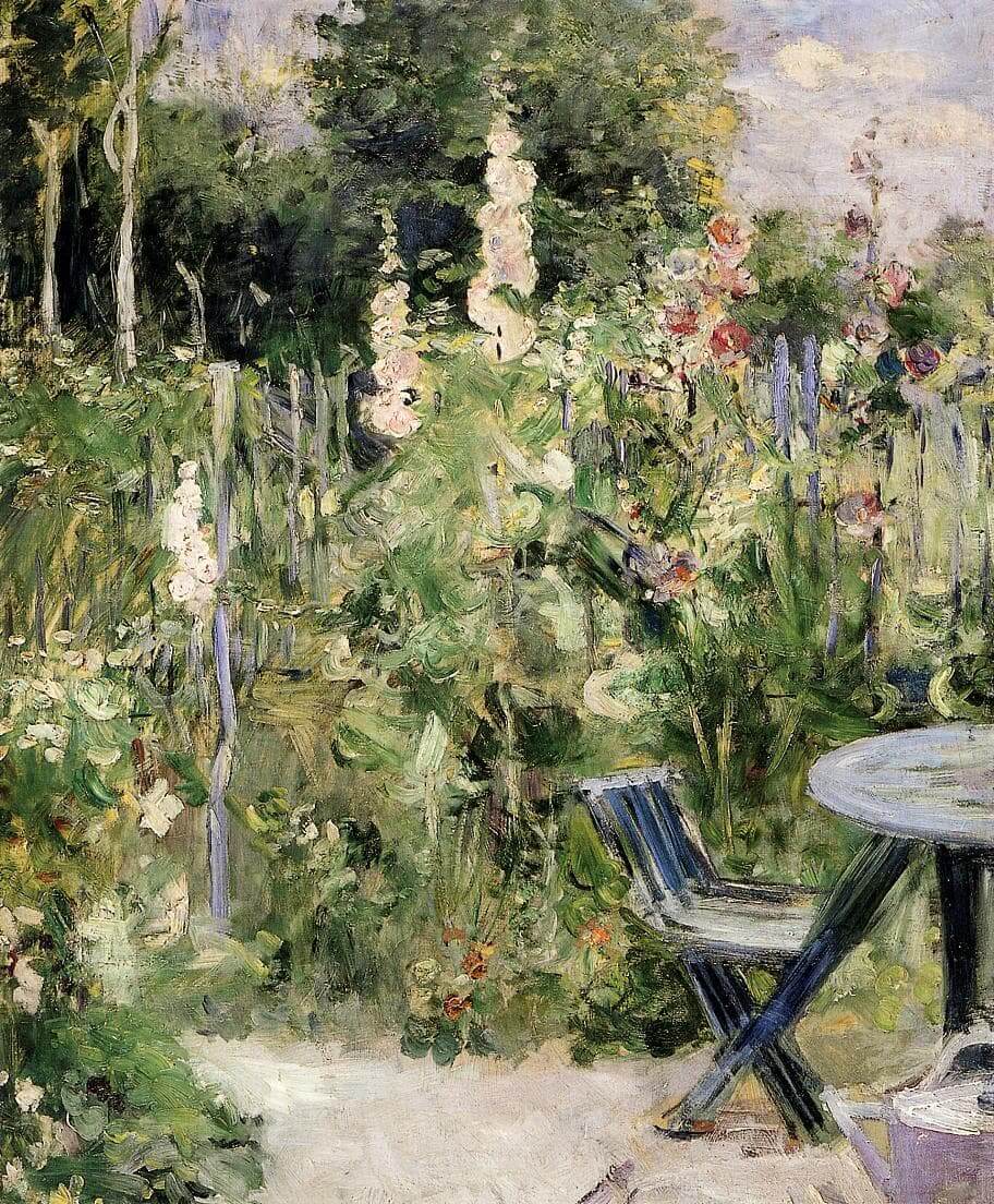 “Roses Tremieres" by Berthe Morisot